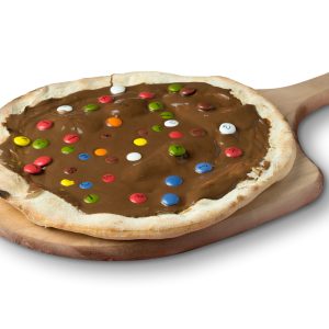 Pizza con Chocolate y lacasitos